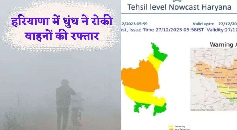 Haryana Weather Update: हरियाणा में धुंध ने रोकी वाहनों की रफ्तार, प्रदेश में 30 दिसम्बर तक रहेगा कोहरे का प्रकोप, गेहूं की फसल को मिलेगा फायदा 