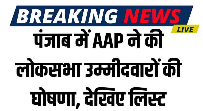 Punjab News: पंजाब में AAP ने की लोकसभा उम्मीदवारों की घोषणा, देखिए लिस्ट